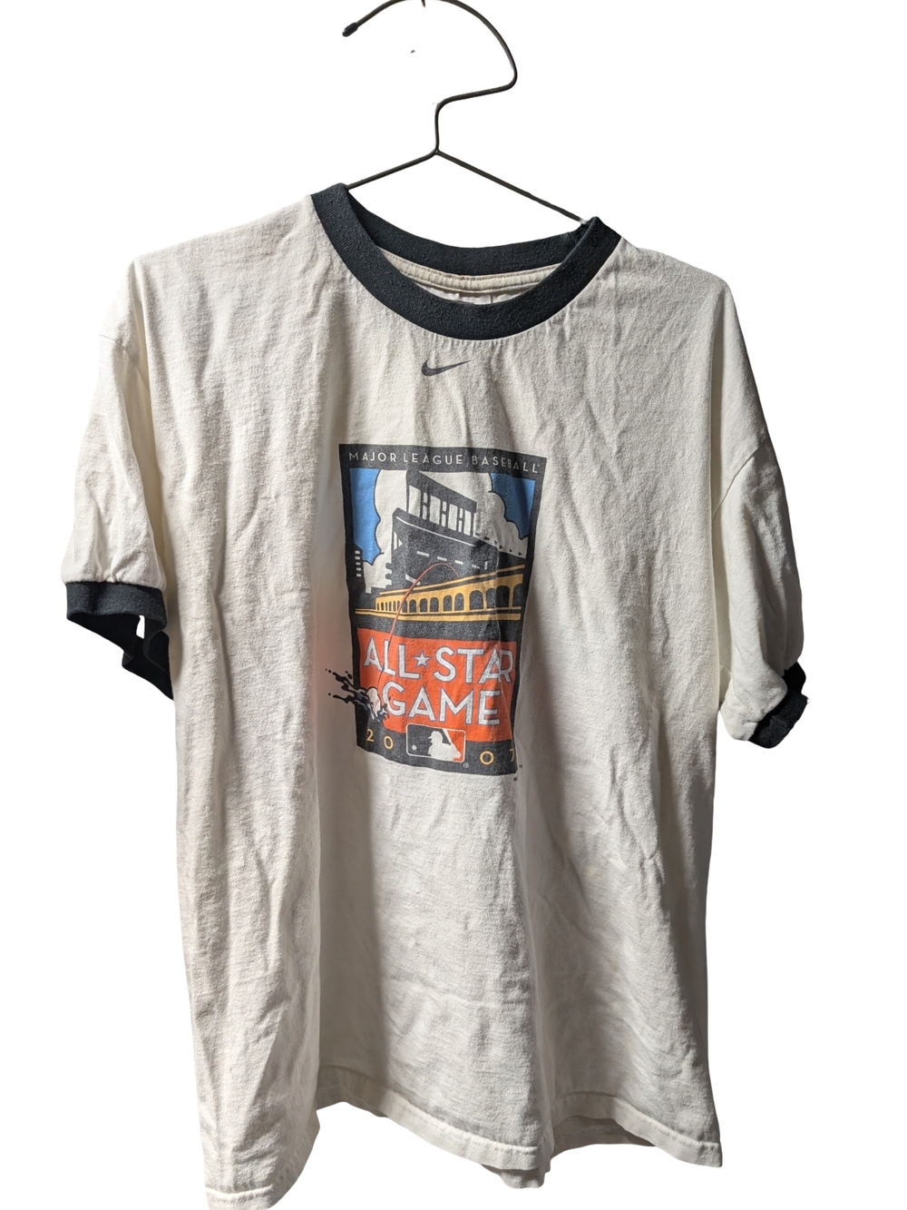 Nike 2007 MLB All-Star Game San Francisco Ringer T-Shirt Size L